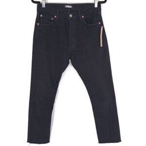 NWOT REFORMATION x Levis Women's Jeans 27 Straight Leg Black Button Fly USA MADE